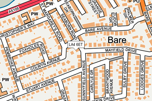 LA4 6ET map - OS OpenMap – Local (Ordnance Survey)