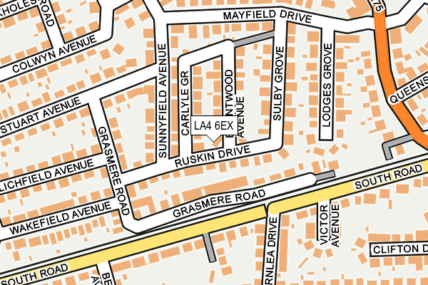 LA4 6EX map - OS OpenMap – Local (Ordnance Survey)