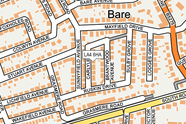 LA4 6HA map - OS OpenMap – Local (Ordnance Survey)