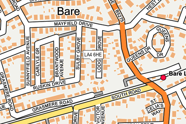 LA4 6HE map - OS OpenMap – Local (Ordnance Survey)