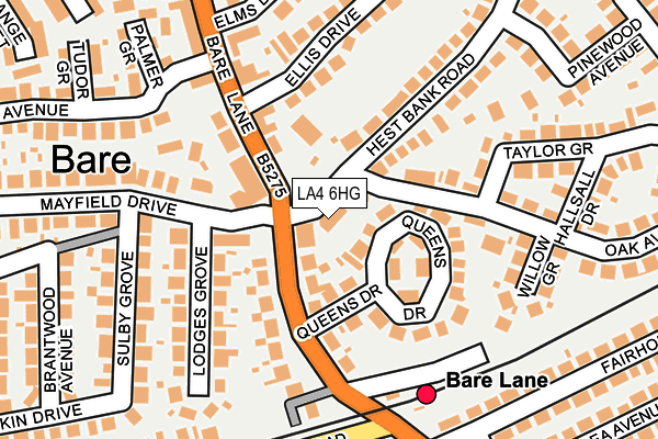 LA4 6HG map - OS OpenMap – Local (Ordnance Survey)