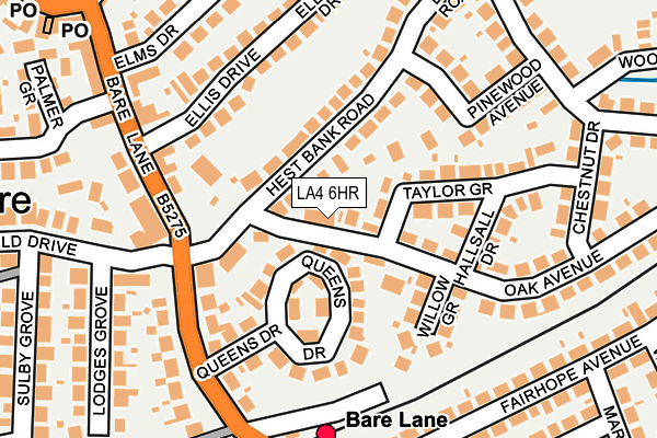 LA4 6HR map - OS OpenMap – Local (Ordnance Survey)