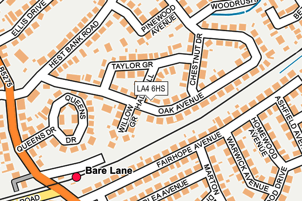 LA4 6HS map - OS OpenMap – Local (Ordnance Survey)