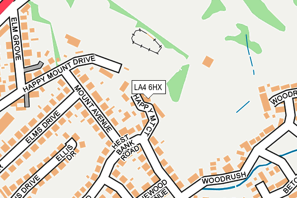 LA4 6HX map - OS OpenMap – Local (Ordnance Survey)