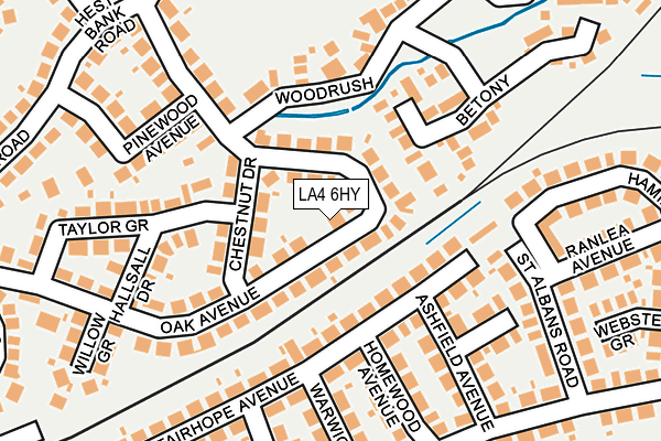 LA4 6HY map - OS OpenMap – Local (Ordnance Survey)