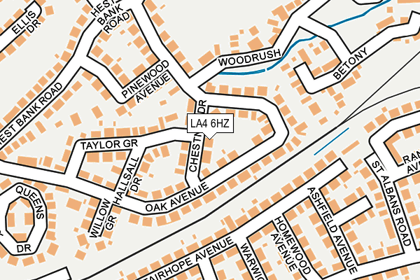 LA4 6HZ map - OS OpenMap – Local (Ordnance Survey)