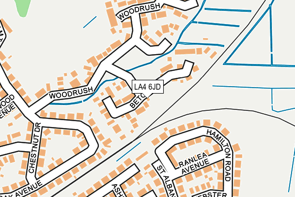 LA4 6JD map - OS OpenMap – Local (Ordnance Survey)