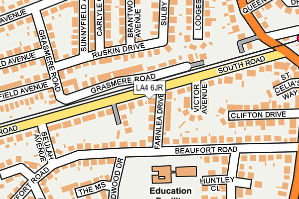 LA4 6JR map - OS OpenMap – Local (Ordnance Survey)