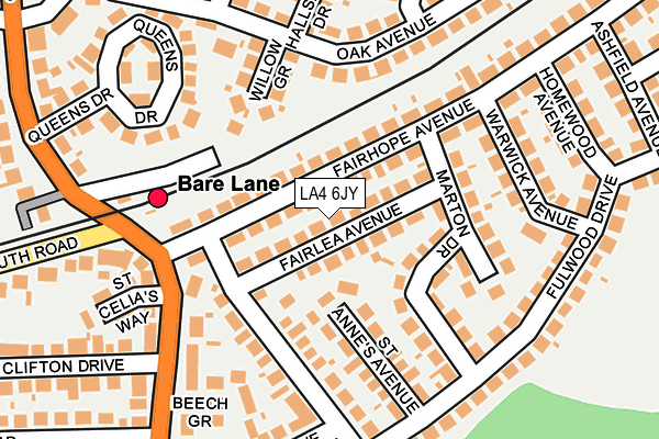 LA4 6JY map - OS OpenMap – Local (Ordnance Survey)