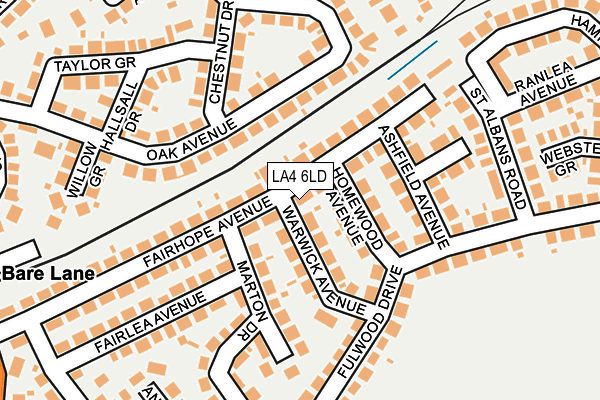 LA4 6LD map - OS OpenMap – Local (Ordnance Survey)