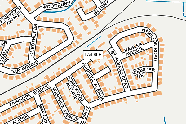 LA4 6LE map - OS OpenMap – Local (Ordnance Survey)