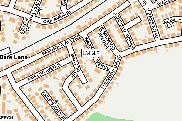 LA4 6LF map - OS OpenMap – Local (Ordnance Survey)