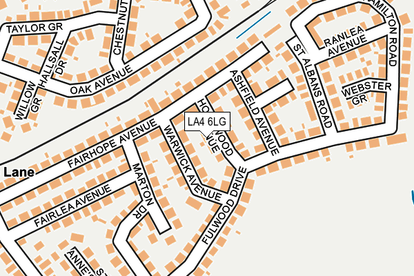 LA4 6LG map - OS OpenMap – Local (Ordnance Survey)