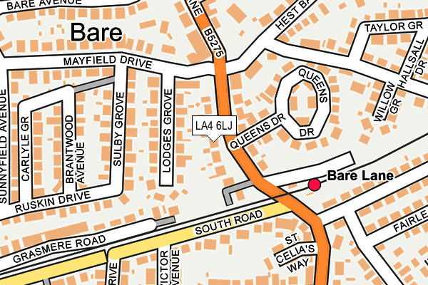 LA4 6LJ map - OS OpenMap – Local (Ordnance Survey)