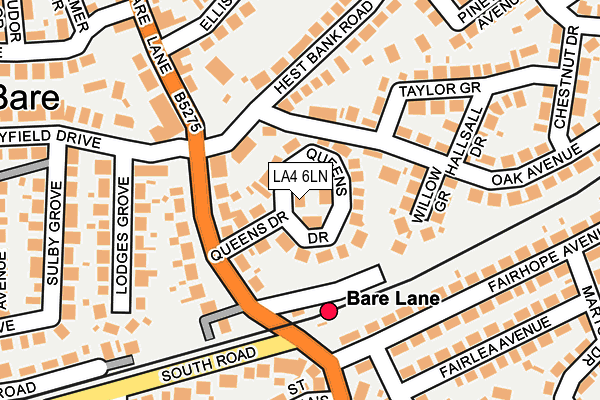 LA4 6LN map - OS OpenMap – Local (Ordnance Survey)