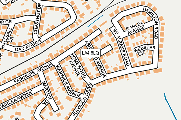 LA4 6LQ map - OS OpenMap – Local (Ordnance Survey)