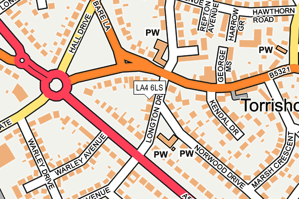 LA4 6LS map - OS OpenMap – Local (Ordnance Survey)