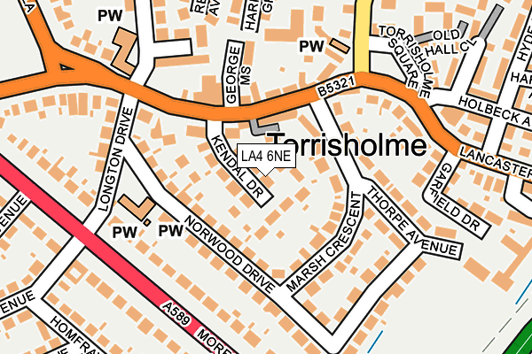 LA4 6NE map - OS OpenMap – Local (Ordnance Survey)