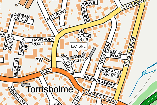 LA4 6NL map - OS OpenMap – Local (Ordnance Survey)