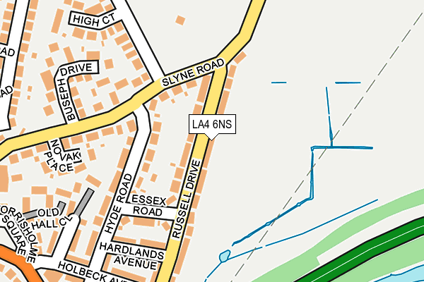 LA4 6NS map - OS OpenMap – Local (Ordnance Survey)