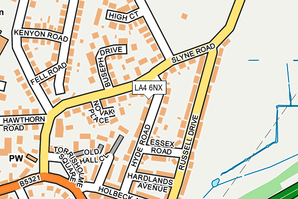 LA4 6NX map - OS OpenMap – Local (Ordnance Survey)