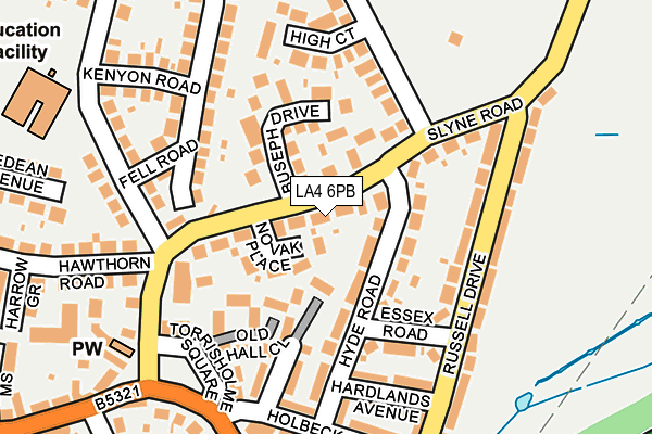 LA4 6PB map - OS OpenMap – Local (Ordnance Survey)