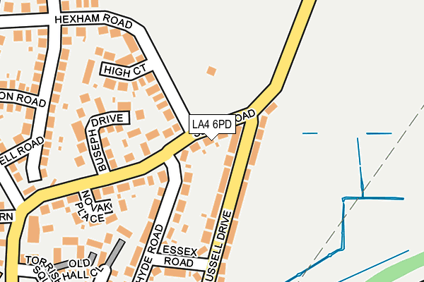 LA4 6PD map - OS OpenMap – Local (Ordnance Survey)