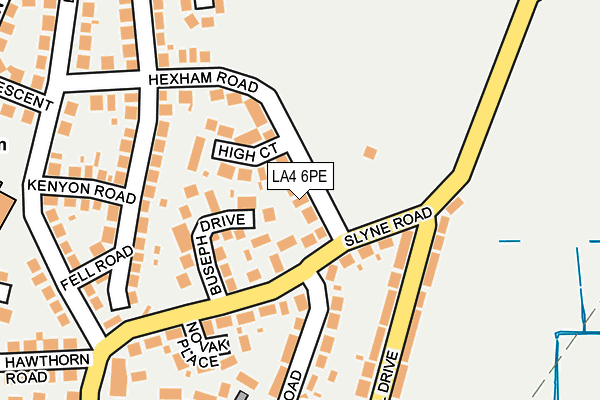 LA4 6PE map - OS OpenMap – Local (Ordnance Survey)