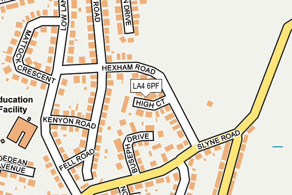 LA4 6PF map - OS OpenMap – Local (Ordnance Survey)