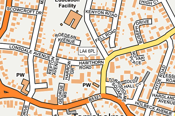 LA4 6PL map - OS OpenMap – Local (Ordnance Survey)
