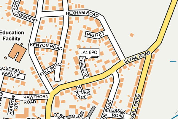 LA4 6PQ map - OS OpenMap – Local (Ordnance Survey)
