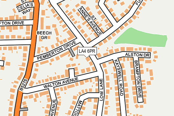 LA4 6PR map - OS OpenMap – Local (Ordnance Survey)