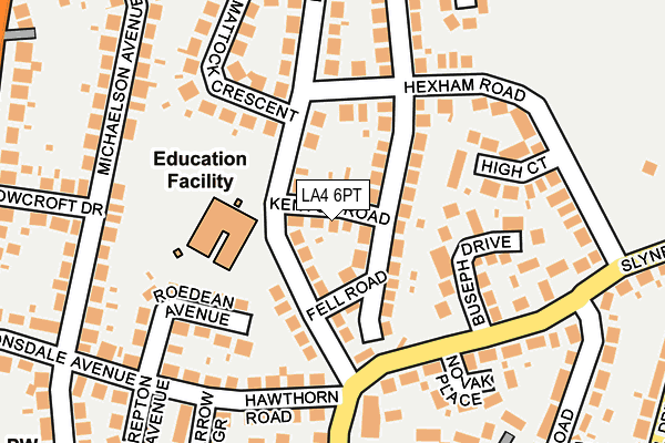 LA4 6PT map - OS OpenMap – Local (Ordnance Survey)