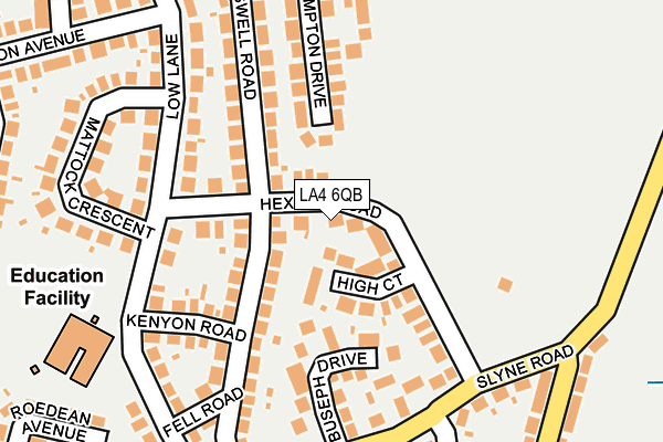 LA4 6QB map - OS OpenMap – Local (Ordnance Survey)