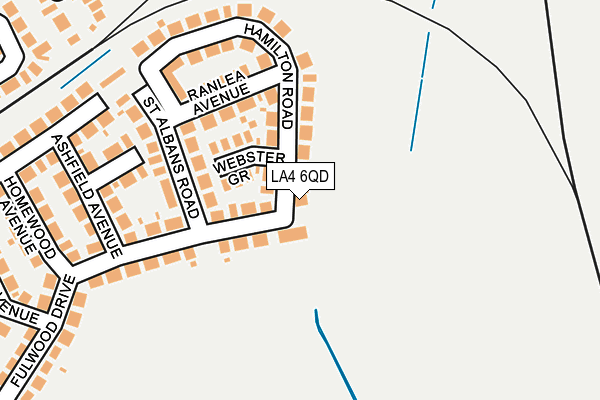 LA4 6QD map - OS OpenMap – Local (Ordnance Survey)