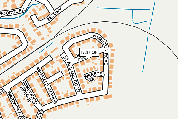 LA4 6QF map - OS OpenMap – Local (Ordnance Survey)