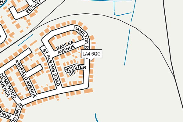 LA4 6QG map - OS OpenMap – Local (Ordnance Survey)