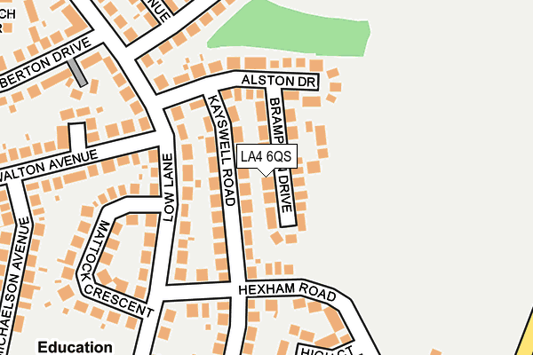 LA4 6QS map - OS OpenMap – Local (Ordnance Survey)