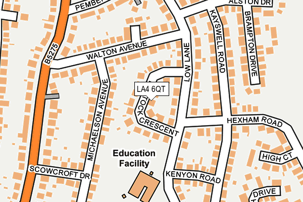 LA4 6QT map - OS OpenMap – Local (Ordnance Survey)