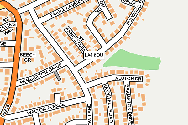 LA4 6QU map - OS OpenMap – Local (Ordnance Survey)