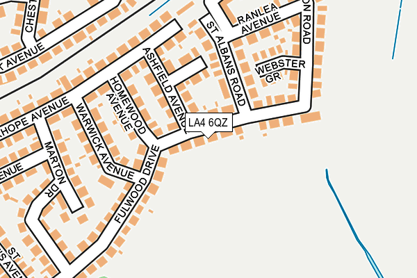 LA4 6QZ map - OS OpenMap – Local (Ordnance Survey)