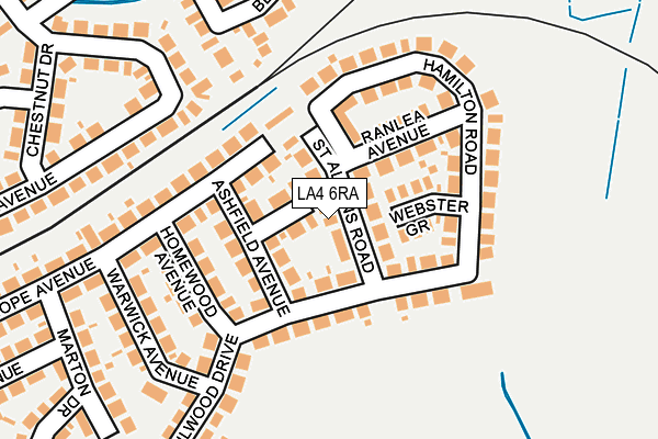 LA4 6RA map - OS OpenMap – Local (Ordnance Survey)