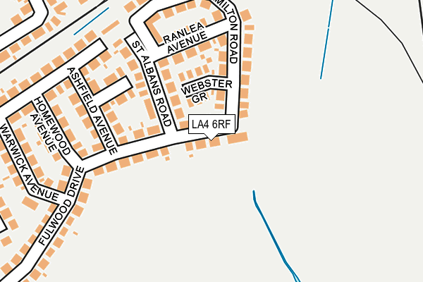 LA4 6RF map - OS OpenMap – Local (Ordnance Survey)