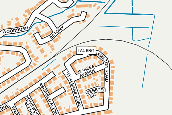 LA4 6RG map - OS OpenMap – Local (Ordnance Survey)