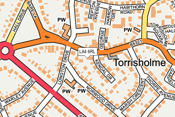 Map of TORRISHOLME PROPERTIES LIMITED at local scale