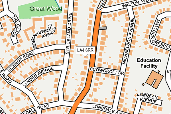 LA4 6RR map - OS OpenMap – Local (Ordnance Survey)