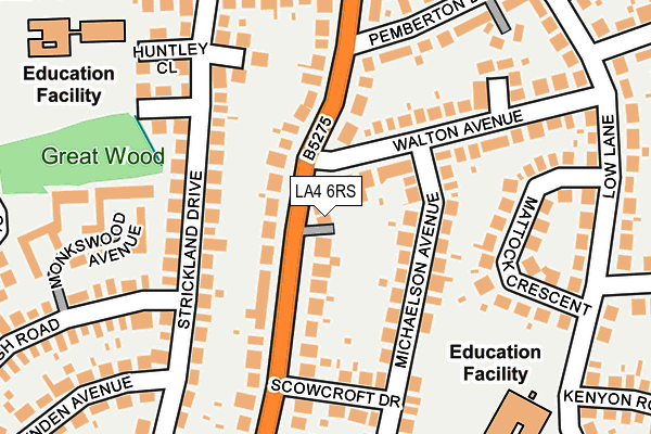 LA4 6RS map - OS OpenMap – Local (Ordnance Survey)