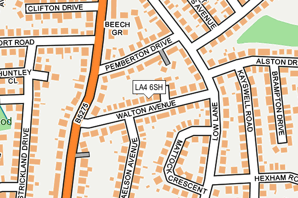 LA4 6SH map - OS OpenMap – Local (Ordnance Survey)