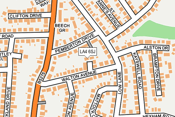 LA4 6SJ map - OS OpenMap – Local (Ordnance Survey)