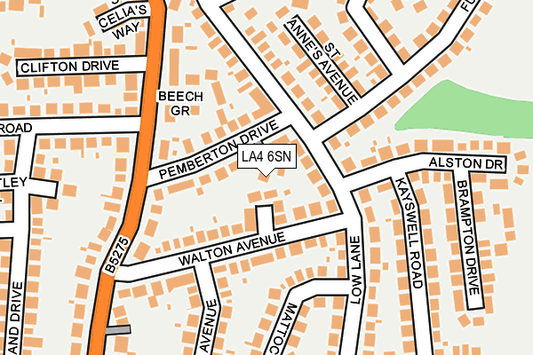 LA4 6SN map - OS OpenMap – Local (Ordnance Survey)